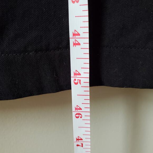 90s Talbots Black Sleeveless Midi Apron Dress L Minimalist Lagenlook Vintage - Picture 11 of 13